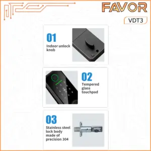 Smart Door Lock - Favor VDT3 - Deadbolt 05