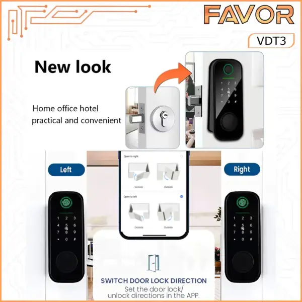 Smart Door Lock - Favor VDT3 - Deadbolt 07