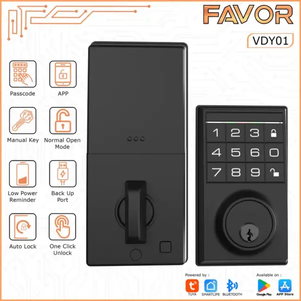 Smart Door Lock - Favor VDY01 - Deadbolt 01