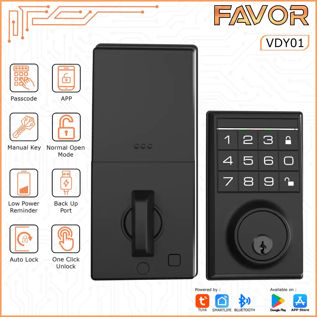 Smart Door Lock - Favor VDY01 - Deadbolt 01