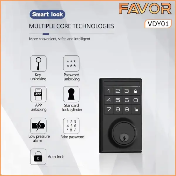 Smart Door Lock - Favor VDY01 - Deadbolt 03