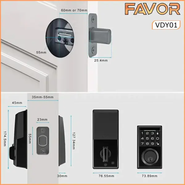 Smart Door Lock - Favor VDY01 - Deadbolt 06