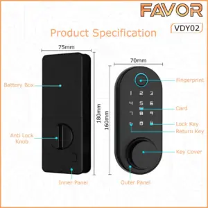 Smart Door Lock - Favor VDY02 - Deadbolt 03