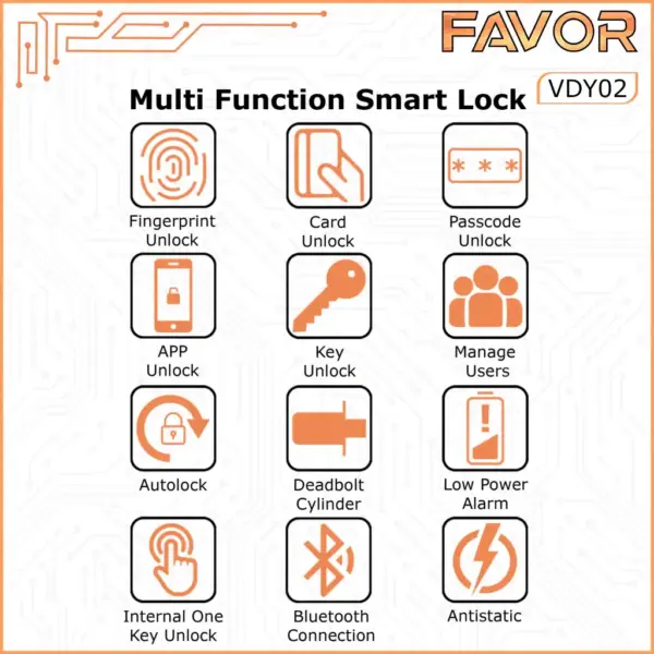 Smart Door Lock - Favor VDY02 - Deadbolt 06
