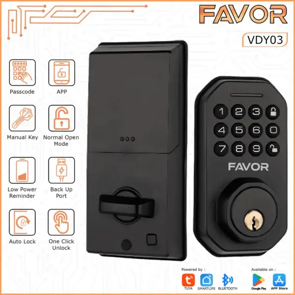 Smart Door Lock - Favor VDY03 - Deadbolt 01