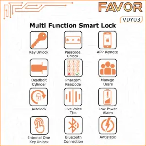 Smart Door Lock - Favor VDY03 - Deadbolt 05