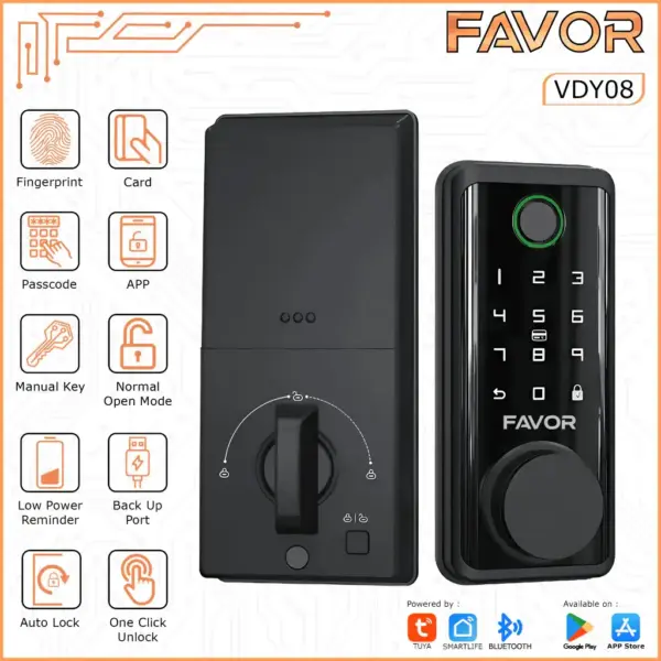Smart Door Lock - Favor VDY08 - Deadbolt 01