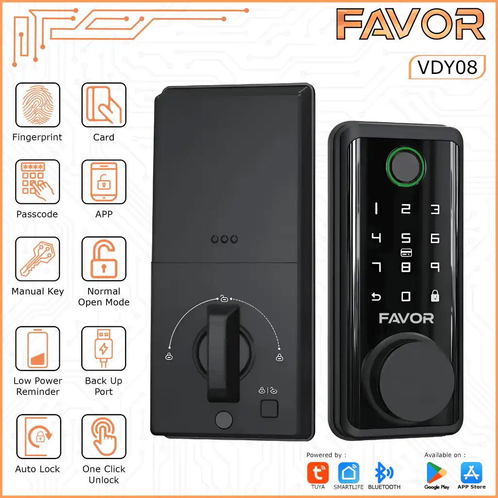 Smart Door Lock - Favor VDY08 - Deadbolt 01