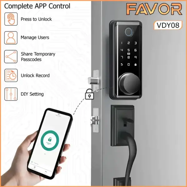 Smart Door Lock - Favor VDY08 - Deadbolt 04