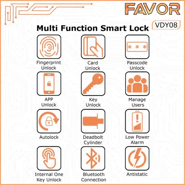 Smart Door Lock - Favor VDY08 - Deadbolt 06