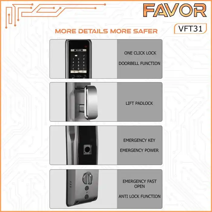 Smart Door Lock Favor VFT31 - 3D Face Recognition 05