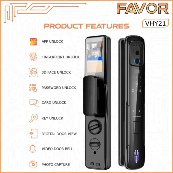 Smart Door Lock - Favor VFY21 - 3D Face Recognition 04