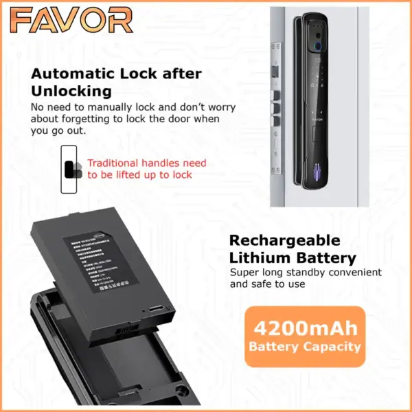 Smart Door Lock - Favor VFY21 - 3D Face Recognition 07