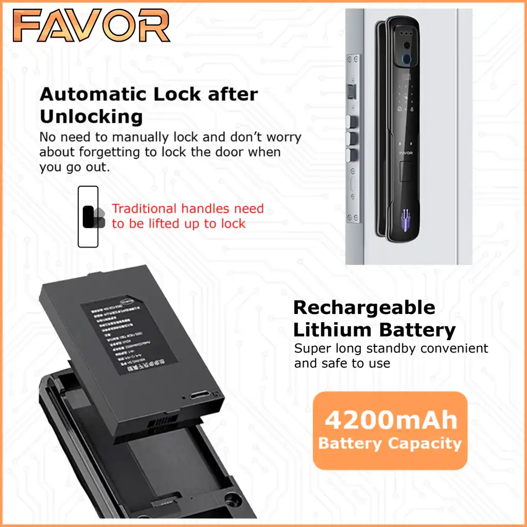Smart Door Lock - Favor VFY21 - 3D Face Recognition 07