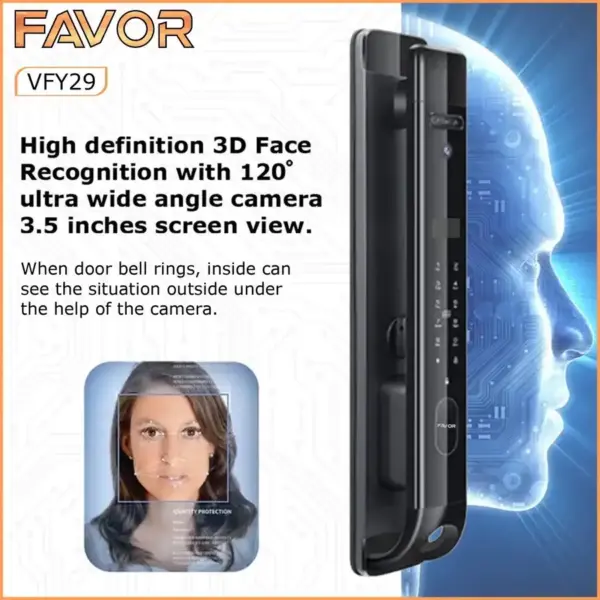Smart Door Lock - Favor VFY29 - 3D Face Recognition 06