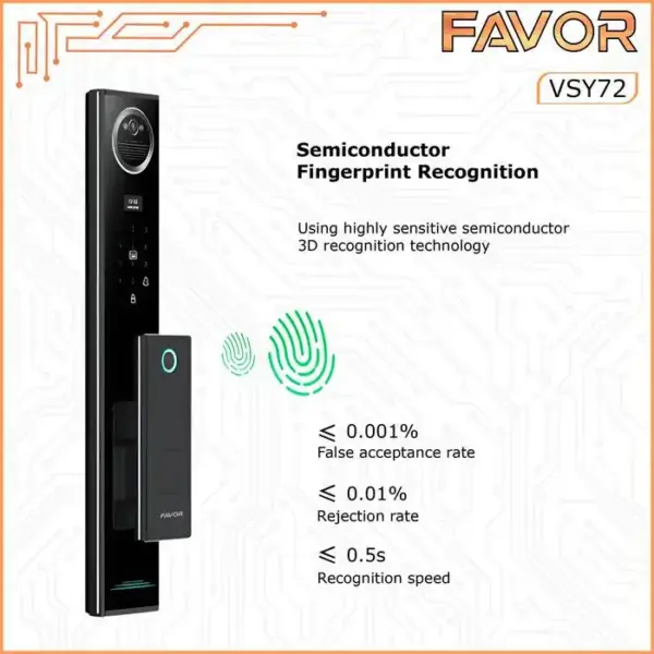 Smart Door Lock Favor VFY72 - 3D Face Recognition 04