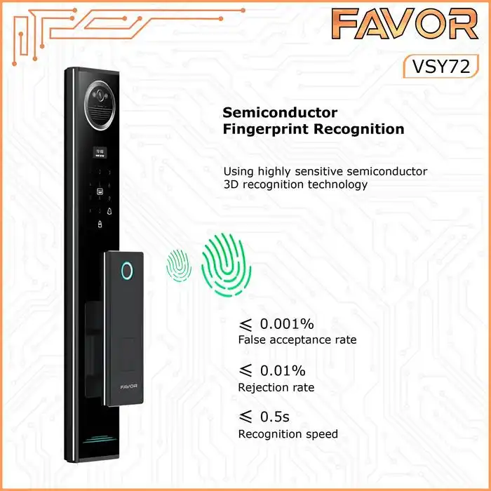 Smart Door Lock Favor VFY72 - 3D Face Recognition 04