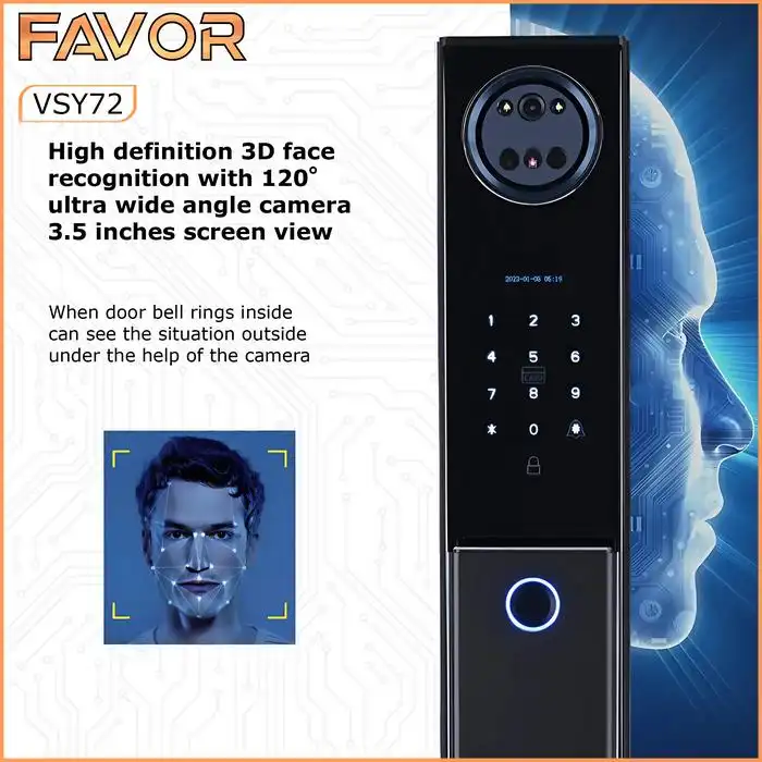 Smart Door Lock Favor VFY72 - 3D Face Recognition 05