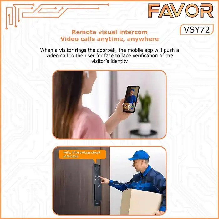 Smart Door Lock Favor VFY72 - 3D Face Recognition 07