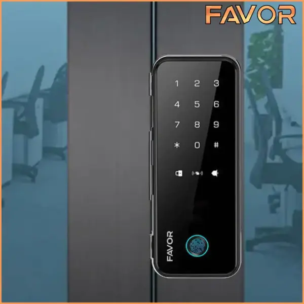 Smart Door Lock Favor VGT27 - Pintu Kaca - Double Frame