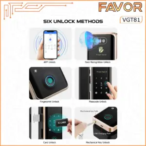Smart Door Lock Favor VGT81 - Pintu Kaca 05