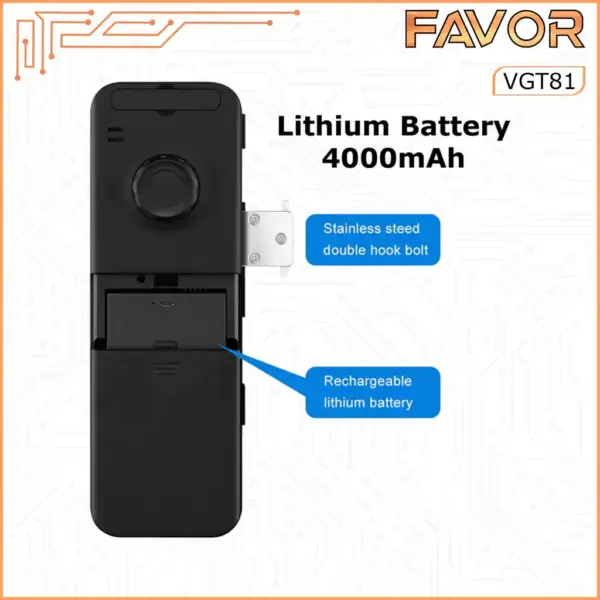 Smart Door Lock Favor VGT81 - Pintu Kaca 06