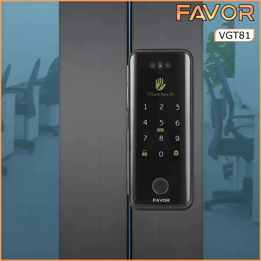 Smart Door Lock Favor VGT81 - Pintu Kaca - Double Frame