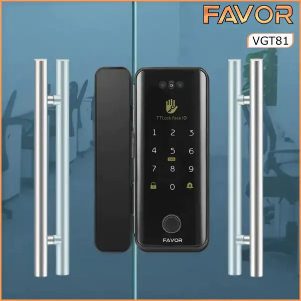 Smart Door Lock Favor VGT81 - Pintu Kaca - Double Frameless