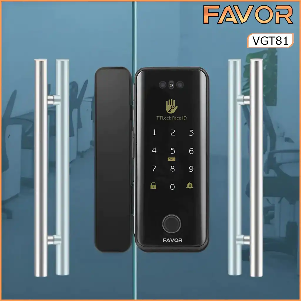 Smart Door Lock Favor VGT81 - Pintu Kaca - Double Frameless