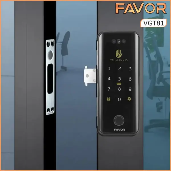 Smart Door Lock Favor VGT81 - Pintu Kaca - Single Frame