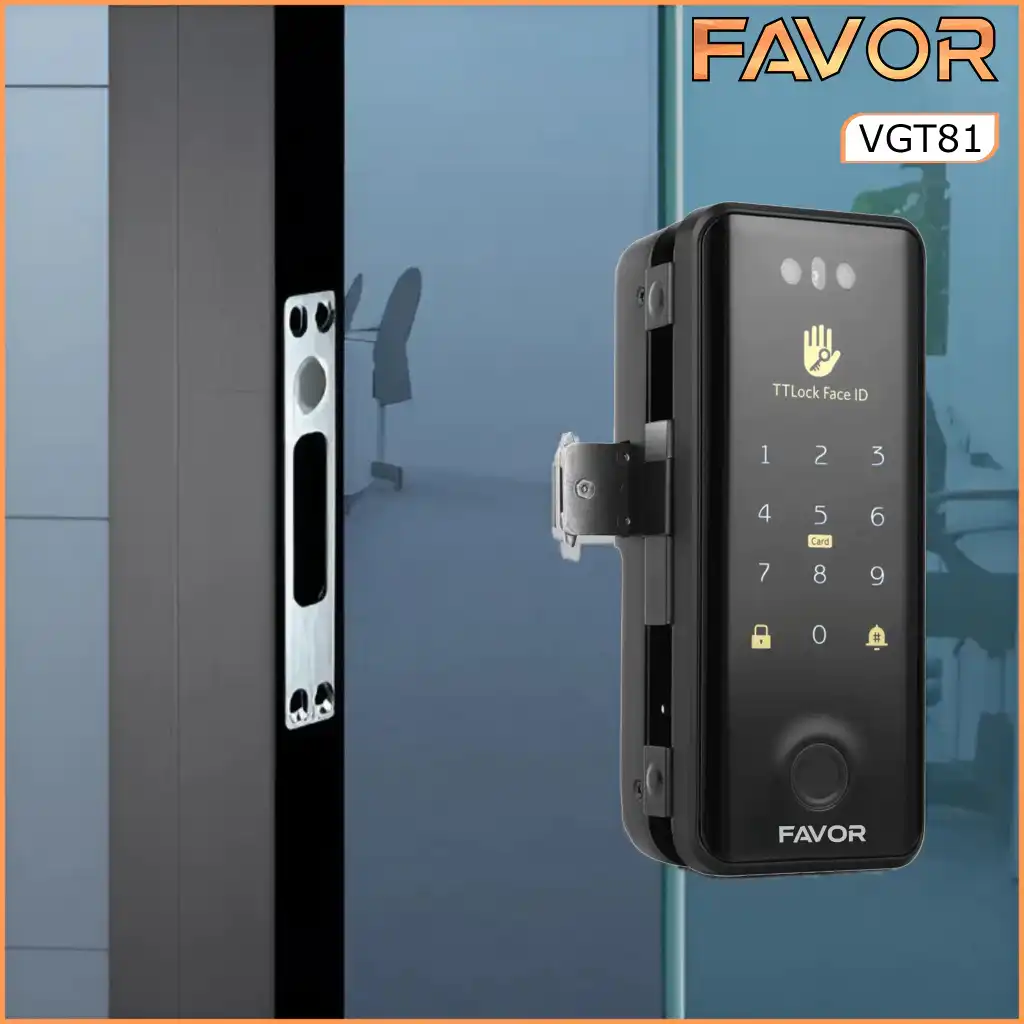 Smart Door Lock Favor VGT81 - Pintu Kaca - Single Frameless