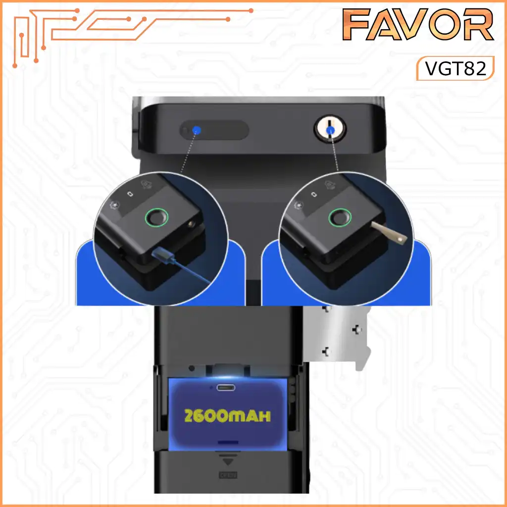 Smart Door Lock Favor VGT82 - Pintu Kaca 05