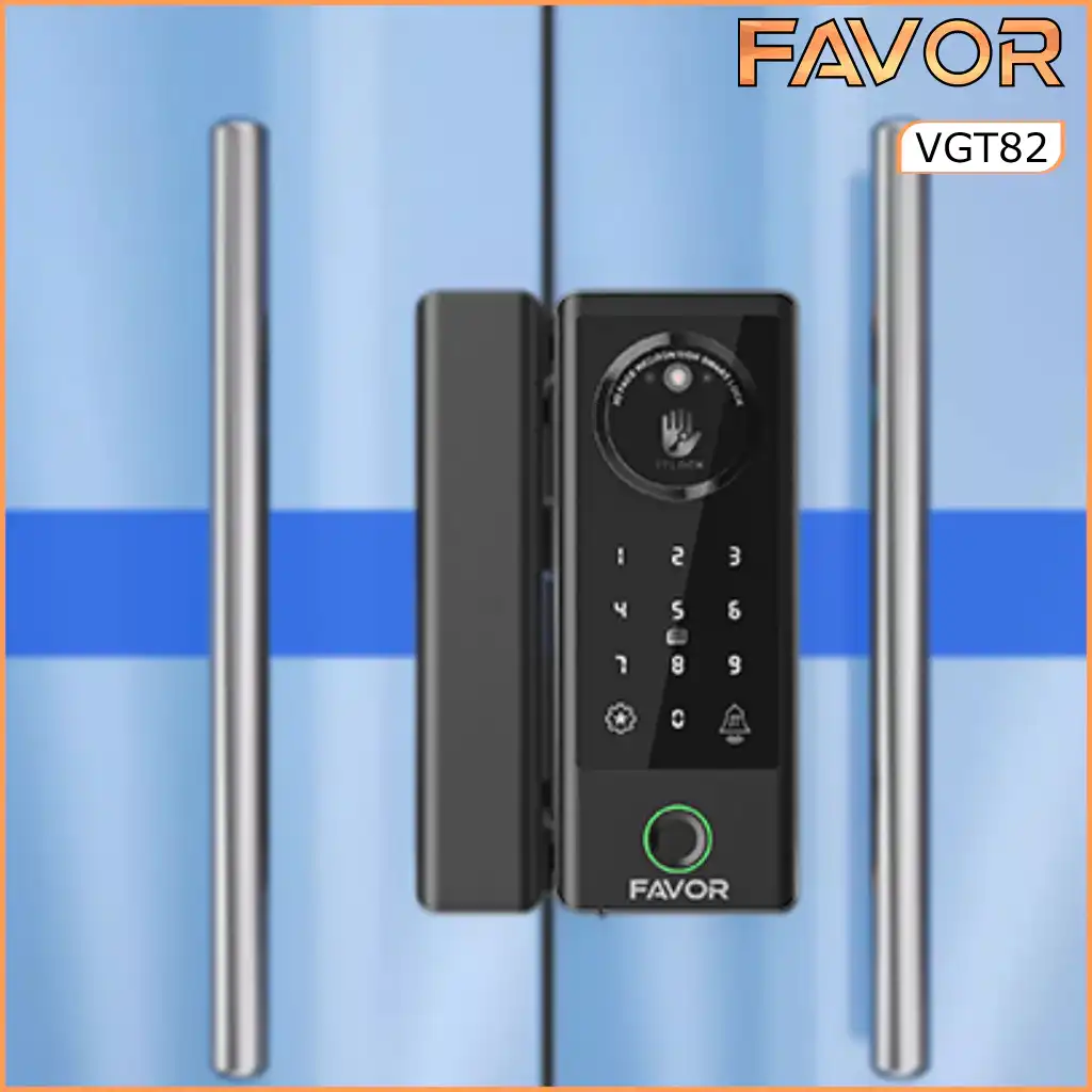 Smart Door Lock Favor VGT82 - Pintu Kaca - Double Frameless