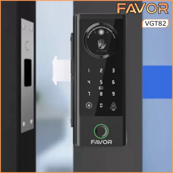 Smart Door Lock Favor VGT82 - Pintu Kaca - Single Frame