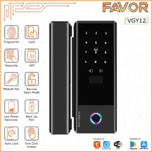 Smart Door Lock Favor VGY12 - Pintu Kaca 01