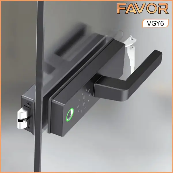 Smart Door Lock Favor VGY6 - Pintu Kaca Partisi 02