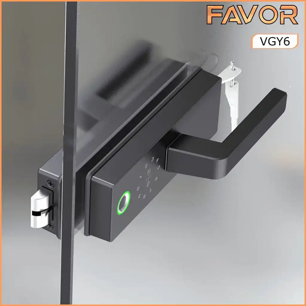 Smart Door Lock Favor VGY6 - Pintu Kaca Partisi 02