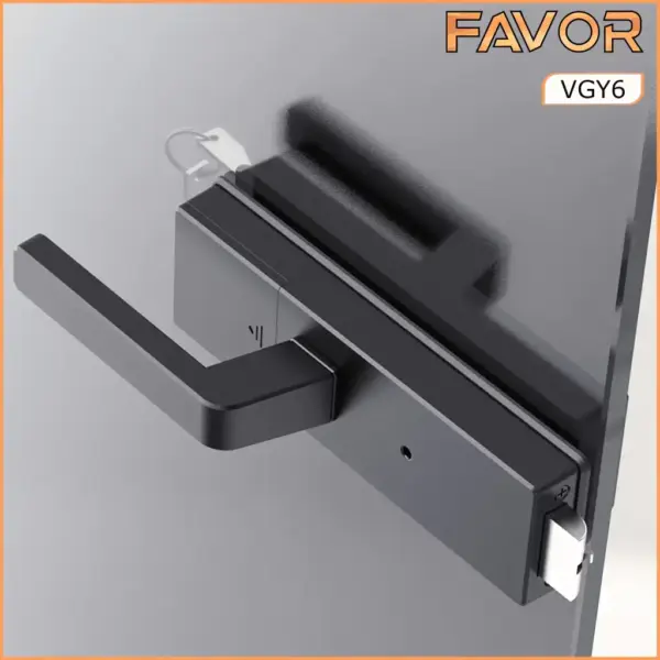 Smart Door Lock Favor VGY6 - Pintu Kaca Partisi 03