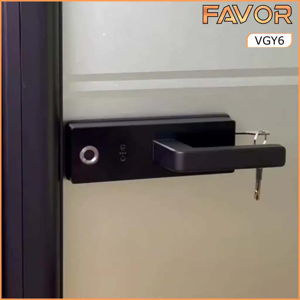 Smart Door Lock Favor VGY6 - Pintu Kaca Partisi 04