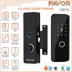 Smart Door Lock Favor VGY71 - Pintu Kaca 01