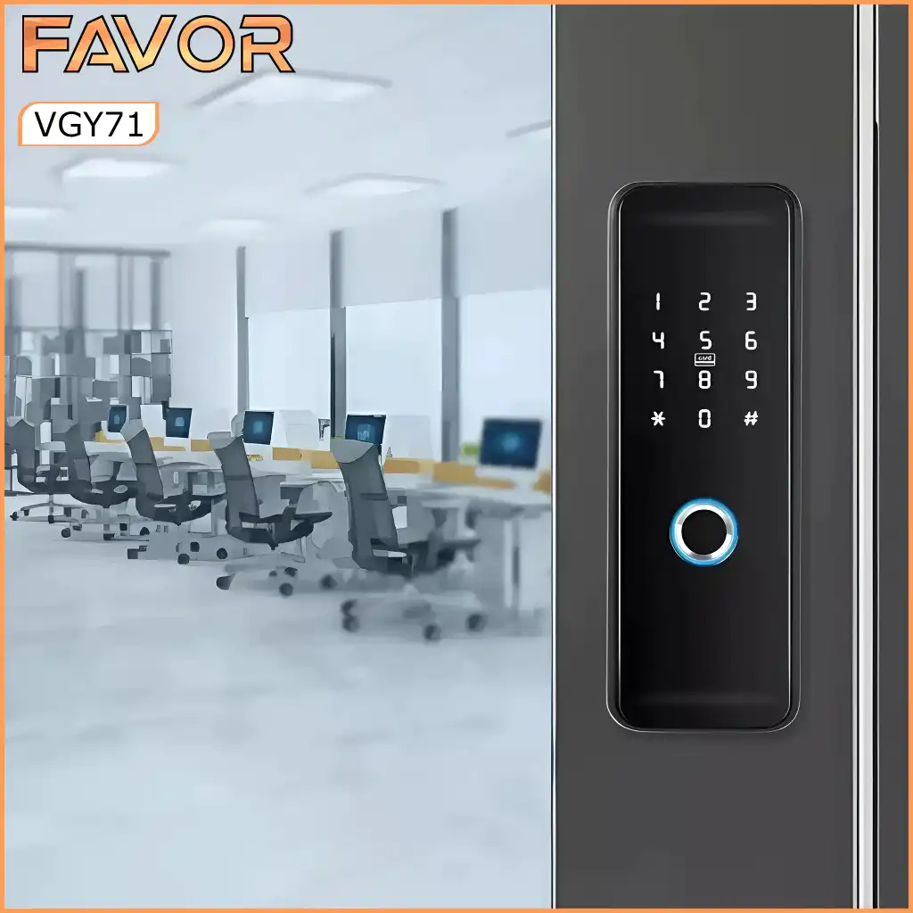 Smart Door Lock Favor VGY71 - Pintu Kaca 02