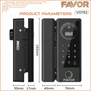 Smart Door Lock Favor VGY82 - Pintu Kaca 03