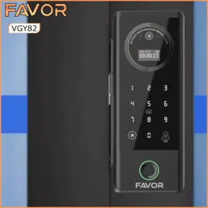 Smart Door Lock Favor VGY82 - Pintu Kaca - Double Frame