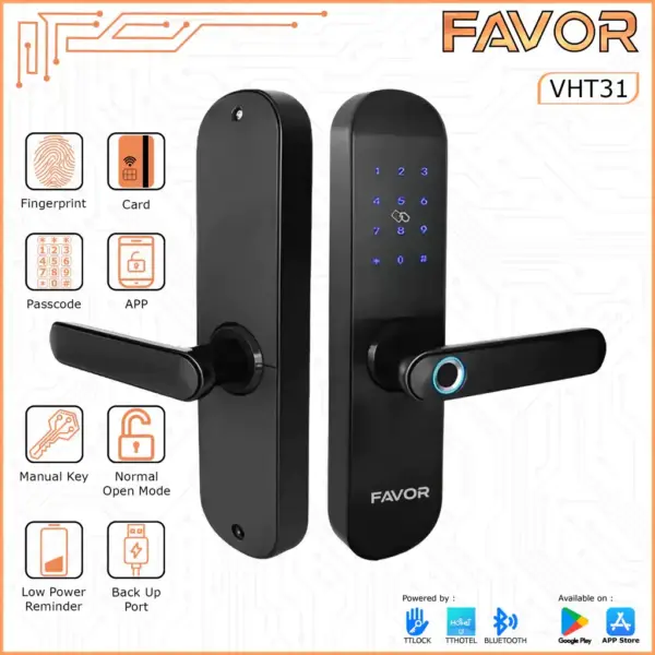 Smart Door Lock Favor VHT31 - Kunci Pintu Anti Maling 01