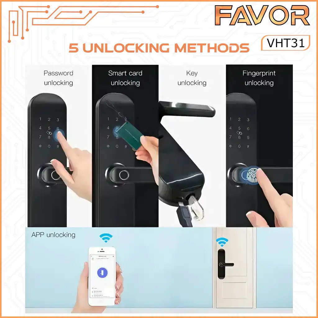Smart Door Lock Favor VHT31 - Kunci Pintu Anti Maling 03