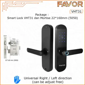 Smart Door Lock - Favor VHT31 - Kunci Pintu Anti Maling - Image 8