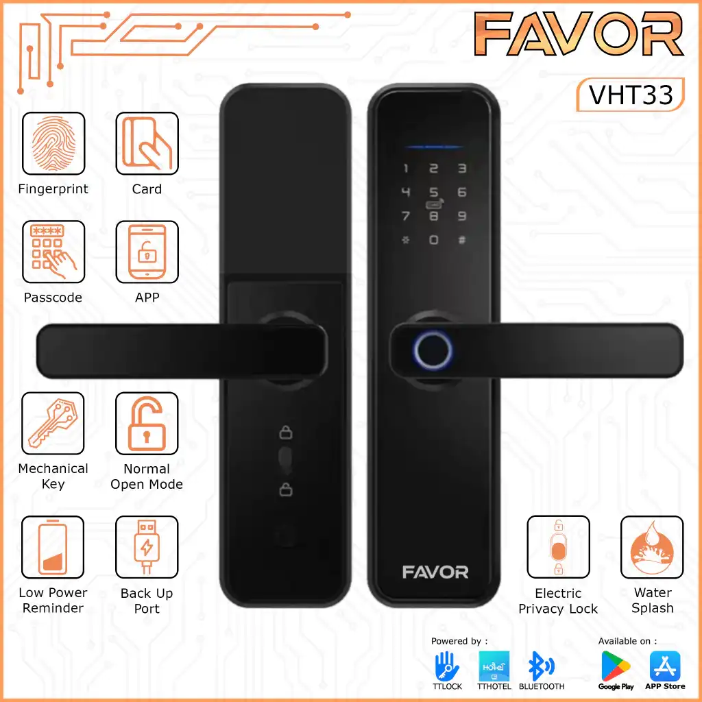 Smart Door Lock - Favor VHT33 - Kunci Pintu Digital 01