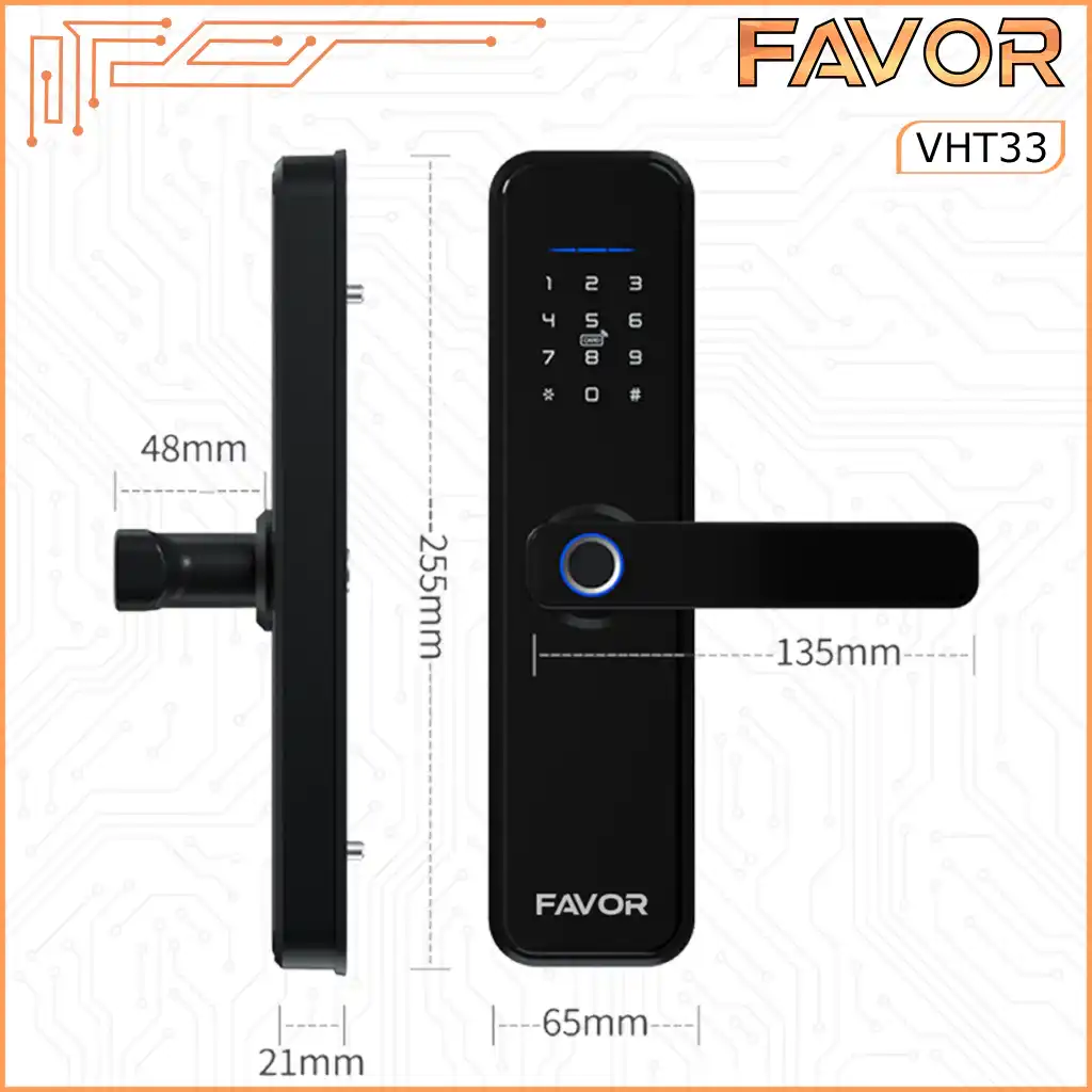 Smart Door Lock - Favor VHT33 - Kunci Pintu Digital 04
