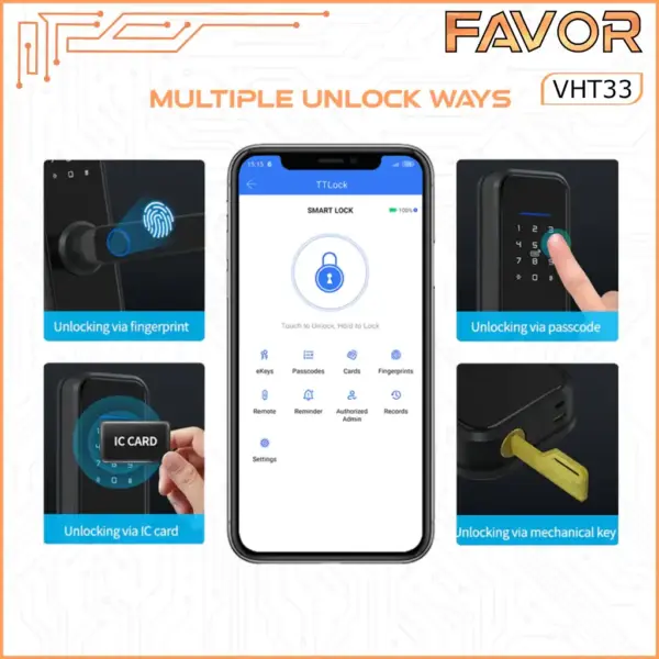 Smart Door Lock - Favor VHT33 - Kunci Pintu Digital 05