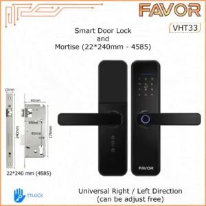 Smart Door Lock - Favor VHT33 - Kunci Pintu Digital - 240mm 4585
